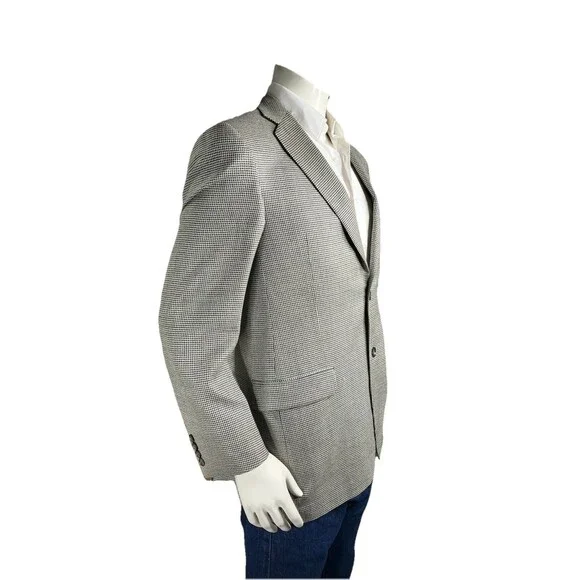 Burberry London ‘Bond Street‘ Blazer Men 38R Houndstooth Silk Wool Recent Jacket